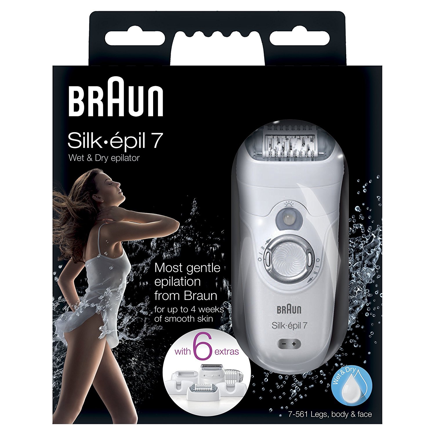 Braun épilateur électrique Silk-Épil 7-561 Wet&Dry